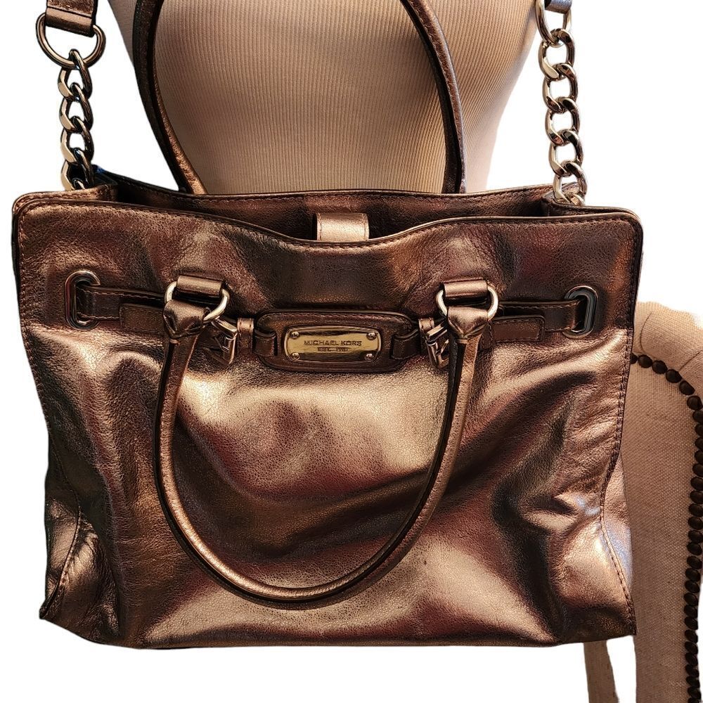 Metallic Silver Michael Kors Shoulder bag